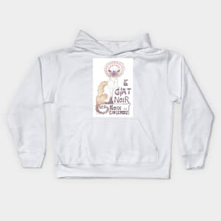 Cafe Au Lait Le Chat Noir Kids Hoodie